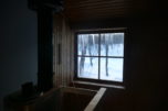 Blick aus der Sauna